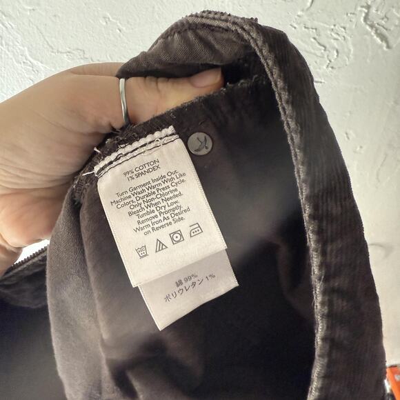 Eddie Bauer Pants Academia 12 Tall Brown Modern Slim Straight Corduroy Stretch - Picture 10 of 10